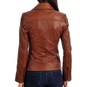Chaqueta de cuero para mujer de alta calidad de nuevo diseño clásico 2025, cuello levantado con cierre de cremallera, algodón relleno transpirable a prueba de viento - Product Image 3
