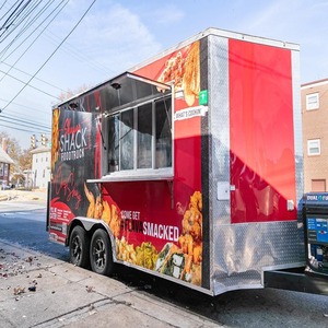 Remolque de comida móvil de acero inoxidable personalizado Unidad de concesión de catering comercial al aire libre - Product Image 5