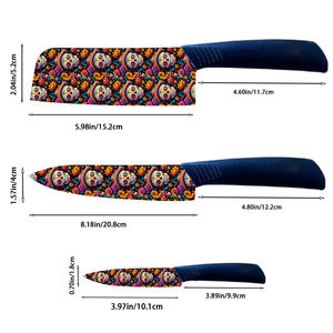 Nouveautés Ensemble de couteaux de chef de qualité supérieure avec lame en céramique et manche en plastique, 6 pièces, tranchants, usage commercial, livraison rapide, dropshipping, ambidextre - Product Image 2