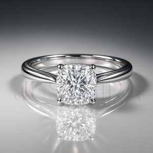 Premium VVS Cushion Cut Moissanite Diamond Prong Solitaire <b>Ring</b> for Women Silver Gold Rose Gold Plating Options Free Shipping - Product Image 1