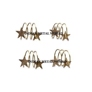 New Vintage Design <b>Wedding</b> and Parties Table <b>Top</b> Decorative Napkin Holder Handmade Gold Color Metal Napkin Ring At Lowest Price - Product Image 2