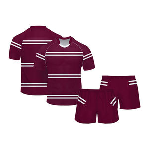 Camisetas/Pantalones Cortos de Rugby Personalizados con Nuevo Diseño para Clubes Deportivos, de Secado Rápido, Impresión Digital, Transpirables, 100% Poliéster, Cómodos - Product Image 4