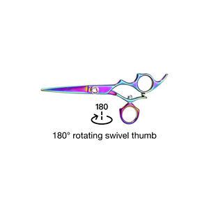 Mango giratorio clásico hoja de afeitar tijera pulgar giratorio | Pulgar giratorio profesional 5,5 "tijeras de peluquero estilista - Product Image 1