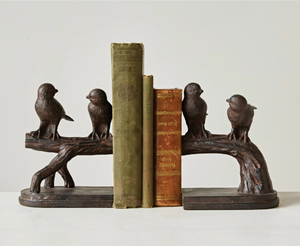 Juego de venta directa de fábrica de 2 sujetalibros personalizables de pájaro de latón antiguo en rama tarifa baja MOQ al por mayor - Product Image 2