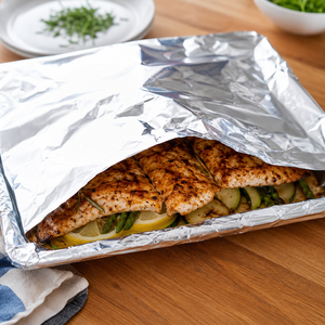 Premium 30cm Width 50m 18 Micron Aluminum <b>Foil</b> Roll Food Grade Soft and Printed for <b>Kitchen</b> Use for Food Packaging - Product Image 6