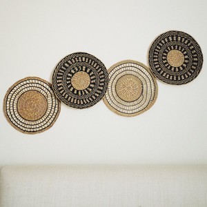 Tienphong 2025, venta al por mayor, cesta de algas marinas Yani tejida a mano, decoración colgante de pared, Juego de 4 para decoración de sala de estar y oficina - Product Image 3