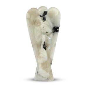 Figuritas de Ángel de piedra lunar de arcoíris Natural talladas a mano de ágata Soha de alta calidad para meditación curativa de Chakra y regalos espirituales - Product Image 6