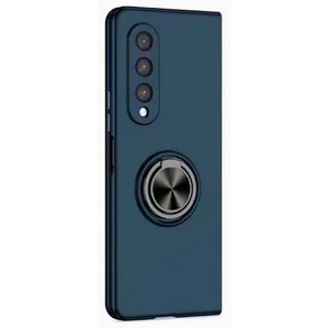 เคส Samsung Galaxy Z Fold7 รุ่นพรีเมียมแบบด้าน พร้อมขาตั้งแม่เหล็ก สีน้ำเงิน - Product Image 1