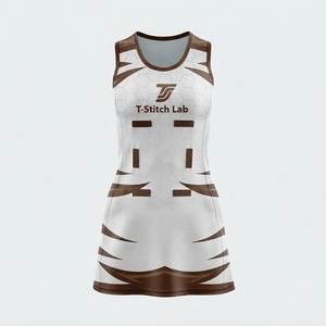 Uniforme de netball pour femmes, prix raisonnable, couleurs unies, haute qualité, respirant, sans manches, évacuation de l'humidité - Product Image 3