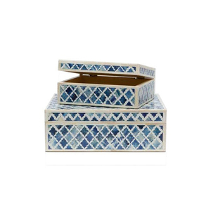 Boîte-cadeau de bijoux en incrustation d'os conçue sur mesure Dernier rectangle réutilisable pour le stockage et la présentation Nouveaux designs élégants - Product Image 5