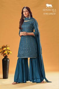 Salwar kameez-traje de césped de tres piezas para mujer, Punjabi de fiesta étnico, indio, paquistaní, costura disponible, alfanumero, venta al por mayor - Product Image 3