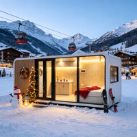 Cabane de Noël en forme de pomme de 13 m² – Maison préfabriquée modulaire avec salle de bain pour hôtels et complexes hôteliers