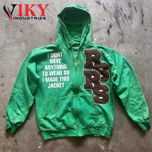 เสื้อมีฮู้ดแบบมีซิปสำหรับผู้ชายเสื้อมีฮู้ดแบบเต็มตามสั่งพิมพ์โลโก้ได้ - Product Image 3