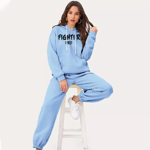 ชุดเสื้อแจ็กเก็ตและกางเกงวอร์มมีฮู้ดของผู้หญิงชุดวอร์มแนวเมืองระบายอากาศได้ชุดวอร์มเอวสูงดีไซน์ทันสมัย - Product Image 3