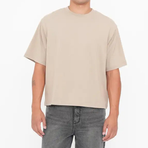 Camiseta de algodón de calidad de lujo, novedad de 2025, moda informal de moda y ropa de calle, ropa cómoda para el día a día, patrón sólido - Product Image 6