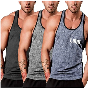 Débardeurs pour hommes OEM personnalisés respirants 100% coton débardeurs pour entraînement de gymnastique et vêtements de fitness maillots fabriqués au Pakistan - Product Image 2