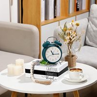 3 Pcs livres décoratifs pour la décoration intérieure Thankful Grateful Blessed Farmhouse Faux livres empilés Livres décoratifs rustiques en bois