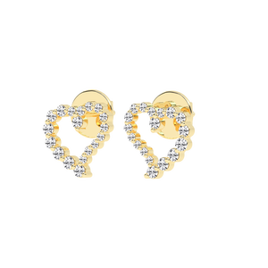 AIER-442 Classic Sparkling <b>Diamond</b> <b>Earrings</b> for Women for in Platinum Yellow Gold or White Gold and Rose Gold - Product Image 3