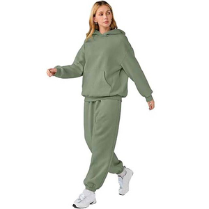 Chándal de serigrafía informal personalizado con diseño de servicio OEM, ropa deportiva para mujer, ropa de entrenamiento y para correr, chándales, conjunto de 2 uds. - Product Image 6