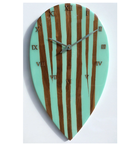 Reloj de resina negra de madera Natural hecho a mano, regalo de inauguración de la casa, reloj de pared artístico de resina epoxi de madera - Product Image 4