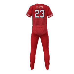 Nouvel arrivage : Ensemble d'uniformes de baseball légers 100 % polyester, anti-humidité et séchage rapide, personnalisable, nouveau style, fabriqué au Pakistan - Product Image 3