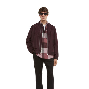 แจ็กเก็ตบอมเบอร์สำหรับผู้ชายและ2025สีเบอร์กันดีใส่สบายๆใส่ได้ทั้งชายและหญิงไนล่อนกันน้ำโลโก้ตามสั่งสีเบอร์กันดี - Product Image 4