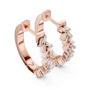 Gran oferta, pendientes de diamantes naturales brillantes, diamantes naturales rodeados, joyería de lujo para mujer, oro sólido de 10K con certificación IGI - Product Image 2