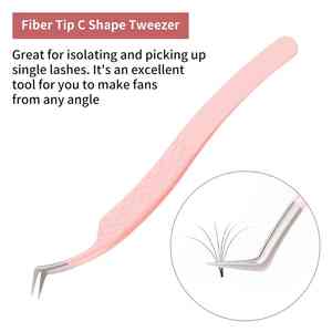 Pinzas de extensión de pestañas con múltiples opciones de puntas de acero inoxidable, pinzas de pestañas injertadas con logotipo personalizado, 2 años de garantía y muestra gratis - Product Image 2
