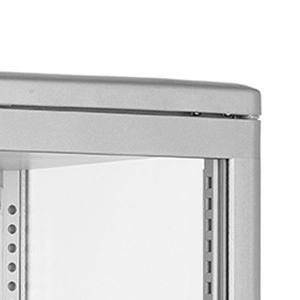 Réfrigérateur vitrine de comptoir à 4 faces en verre - 98L - 428mm - Double vitrage - carré - avec 5 étagères - 1 porte vitrée - Product Image 3