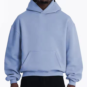 Haute qualité poids lourd hommes 450gsm pull à capuche hiver français éponge polaire bouffée Techniques goutte épaule 100% coton - Product Image 5