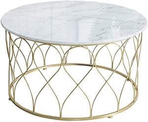 Table basse moderne de nidification de dessus de marbre couleur d'or pour le salon salle à manger - Product Image 3