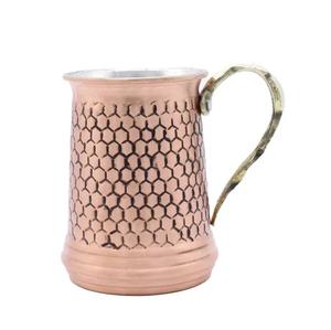 Taza antigua de cobre de mula de Moscú, taza para servir té de cerveza de café hecha a mano martillada, taza de mula de Moscú - Product Image 1
