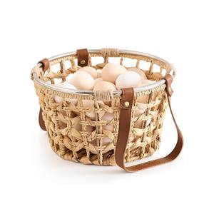 ตะกร้าใส่ไข่สำหรับเก็บไข่แบบถักด้วยมือพร้อมที่จับสำหรับจัดระเบียบผลิตในเวียดนาม - Product Image 6