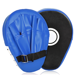 2025 Good Supplier New Trendy MMA <b>Punching</b> Kickboxing Muay Thai Pads Youth <b>Men</b> & Women PU Leather Blue Boxing Focus Pads - Product Image 1