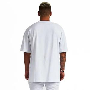 T-shirt en jersey pour homme, coupe ample et oversize, grammage lourd, teint en pièce, impression en relief, en coton respirant et à séchage rapide, grandes tailles - Product Image 5