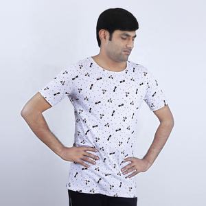 T-shirt en coton de haute qualité lettre imprimée à manches courtes respirant pour l'été Polyester impression personnalisée chemises pour hommes - Product Image 4