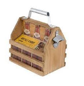 High Quality <b>Kitchen</b> Tissue Paper Holder with Wine & Beer Caddy Glass & Wooden Cutlery Stand for <b>Storage</b> - Product Image 6