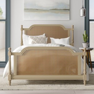 Nueva Llegada: Cama de Estilo Francés de Madera Maciza con Tapicería de Ratán, Nuevo Diseño - Product Image 5