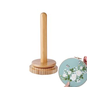 Dispensador elegante de soporte de bola de hilo de madera de Venta caliente de productos de madera personalizados para ganchillo soporte de hilo de madera para tejer - Product Image 3