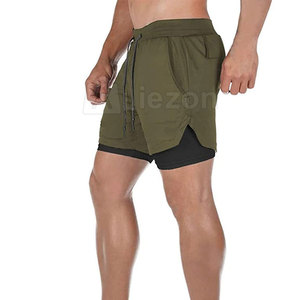 กางเกงฟิตเนสขาสั้นสำหรับผู้ชายมีเชือกหูรูดออกแบบได้ตามต้องการ - Product Image 1