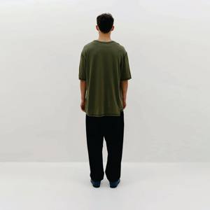 เสื้อยืดฮิปฮอปของผู้ชาย-ผ้าฝ้าย100% แขนสั้นเย็บสีตัดกัน - Product Image 4