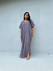 Double Gauze Cotton <b>Kaftan</b> Dress Womens Summer Dress Beach Cover Up Vacation Caftan Cruise Party Wear Flowy Summer Style - Product Image 3