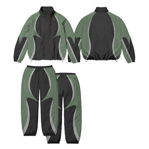 Vente en gros de deux pièces d'hiver pour hommes, ensembles de survêtements coupe-vent vintage, poids lourd 100% coton, design personnalisable - Product Image 5