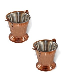 Vente d'usine à prix réduit, seau en cuivre et en acier, seau en métal, seau en cuivre et en acier, conteneur en acier et en cuivre - Product Image 6