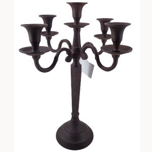 Candelabro de aluminio de 5 brazos, candelero europeo elegante de cobre para mesa de comedor de boda, fiesta de Navidad, los últimos accesorios 2024 - Product Image 2