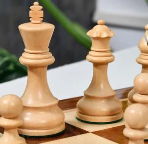 Piezas de Ajedrez Staunton de Lujo, Hechas a Mano en Madera de Sheesham y Boj, Rey de 3.8 cm - Product Image 3