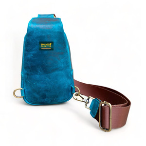 Bolso cruzado de cuero a la moda para hombre y mujer, bolso de pecho, patrón geométrico, Parche de cuero mecanizado, paquete de pecho de un solo cabestrillo - Product Image 4