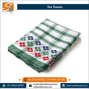 Fabricant indien de serviettes de cuisine de golf 100% coton à motifs à carreaux classiques à haute absorption d'eau de l'Inde - Product Image 6