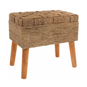 Taburete de Mimbre Estilo Rústico al por Mayor, Taburetes Multifuncionales para Tocador, Color Natural, Buen Precio, Hecho en Vietnam - Product Image 3