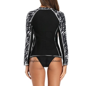 High Quality Custom Design Sublimation Printed Long Sleeve <b>Rash</b> <b>Guard</b> for Ladies Good Quality Comfortable <b>Women</b> <b>Rash</b> <b>Guard</b> - Product Image 5